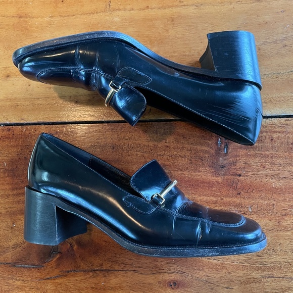 FINAL MARKDOWN! Bruno Magli Leather Healed Loafers Made in Italy - Picture 4 of 8